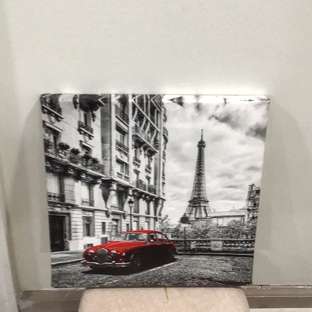 Canvas Paris print.  Wall Art 14 1/2 x 14 1/2